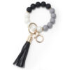 Wholesale Silicone Beaded Tassel Wrist Keychain