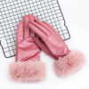 Wholesale Women's Winter Fur Skiing with Plush Angora Glove