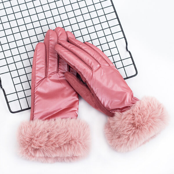 Wholesale Women's Winter Fur Skiing with Plush Angora Glove