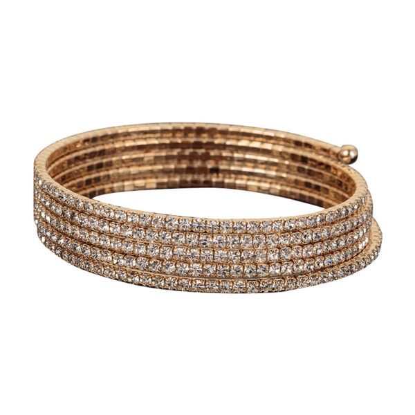 Wholesale Wire Elastic Rhinestone Bracelet