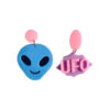 Wholesale Earrings Acrylic Cute Cartoon Alien