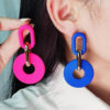 O1CN01IEe0f61T3M8P877TR_2677772326-0-cib Wholesale Round Hollow Spray Painted Acrylic Earrings