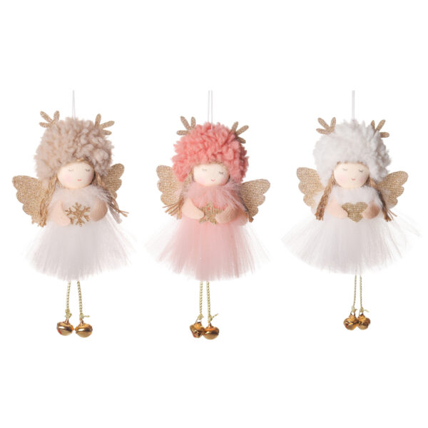 Wholesale Christmas Plush Yarn Skirt Angel Pendant Cute Doll Pendant