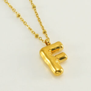 Gold letter F (with chain)