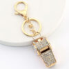 Wholesale Zinc Alloy Diamond Whistle Keychain