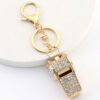 Wholesale Zinc Alloy Diamond Whistle Keychain
