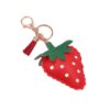 Wholesale Strawberry Leather Keychains