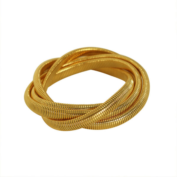 Wholesale 18K Gold Plated Four-layer Goose Throat Stretch Bracelet