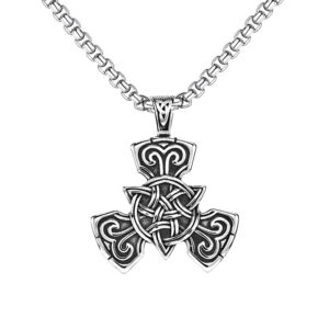 Triangle knot + stainless steel chain