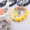 Wholesale Leopard Print Silicone Tassel Keychain