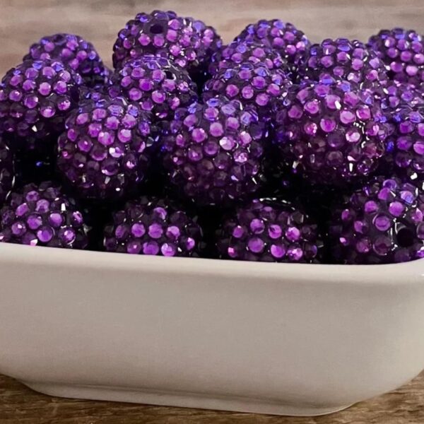 O1CN01II9fhC1QErIhKO1gj_2201245431945-0-cib Wholesale 20MM Resin Plated Deep Purple Diamond Balls