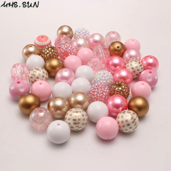 O1CN01IIyf6E1QEr98JybpT_2201245431945-0-cib-1 Wholesale 50pcs Pink+gold Print 20MM Acrylic Large Beads
