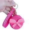 Wholesale Soft Rubber Pink Bow Coin Purse Keychain