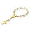 Wholesale Pearl Rose Sacred Heart Baptism Beads Rosary Bracelet