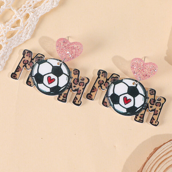 Wholesale Ball Sports Acrylic Ball Mother’s Day Gift Earrings