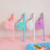 Wholesale Plastic Cartoon Unicorn Fur Ball Ballpoint Pen