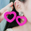 O1CN01IOMvmL1T3M62ldf5Z_2677772326-0-cib Wholesale Candy Color Woven Pattern Heart Hollow Acrylic Earrings
