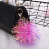 Wholesale 9cm Colored Plastic Shiny Silk Ball Keychain