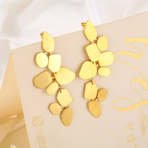 Wholesale Exaggerated Earrings Light Luxury Retro European and American Stainless Steel Earrings
