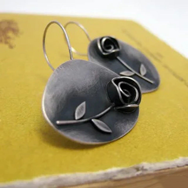 Wholesale Vintage Rose Alloy Earrings