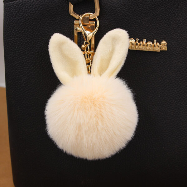 Wholesale Rabbit Ears Fur Ball Keychain Plush