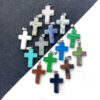 Wholesale of Natural Stone Cross Keychain Bulk DIY Accessories