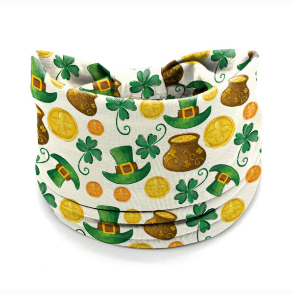 Wholesale St. Patrick's Day Printed Irish Shamrock Elastic Hairband Wide Bandana
