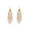 Wholesale Rice Beads Colorful Water Drop Tassel Hollow Out Earrings