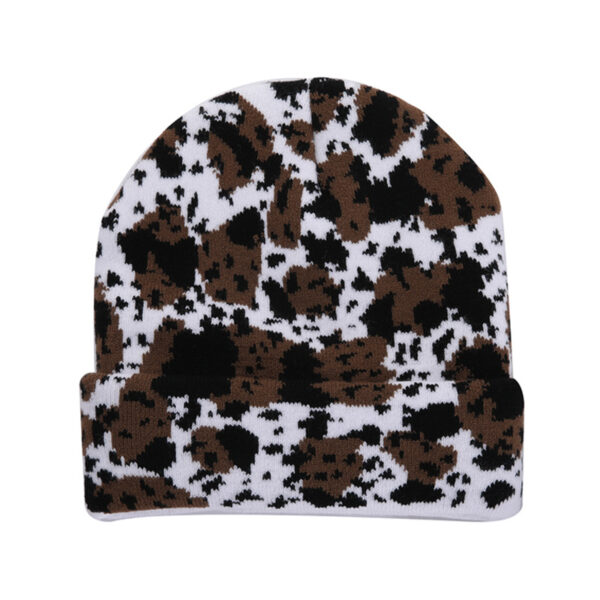 O1CN01ITmapy1QAjZ9YXLD1_962731936-0-cib-1 Wholesale Acrylic Autumn and Winter Leopard Patterned Cow Knitted Wool Hats