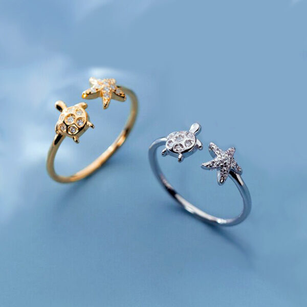 Wholesale Copper Turtle Starfish Ring