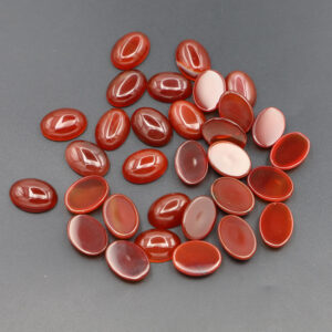 All red agate / 13*18MM oval ring surface