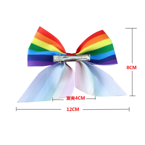 O1CN01IVfZqq1DcalIdj9vo_2200558480237-0-cib Wholesale Printed Rainbow Bow Hair Clip