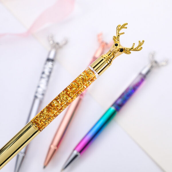Wholesale Plastic Gold Powder Elk Ballpoint Pen