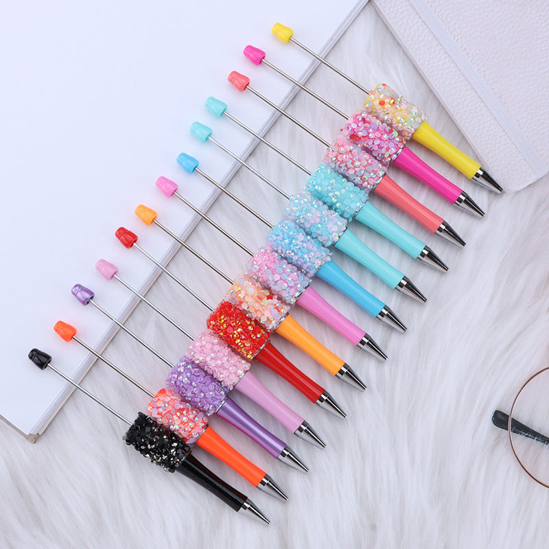 Wholesale New DIY Sequin Creative Petal Multi-color Hand-Worn Ballint Pen