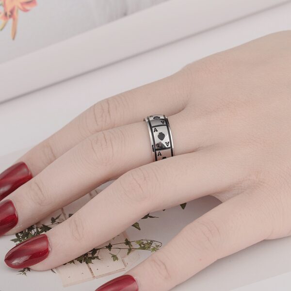 O1CN01IYaAuA2HxRHo57Rmj_2647339217-0-cib Wholesale Ace of Spades Titanium Steel Ring Ring