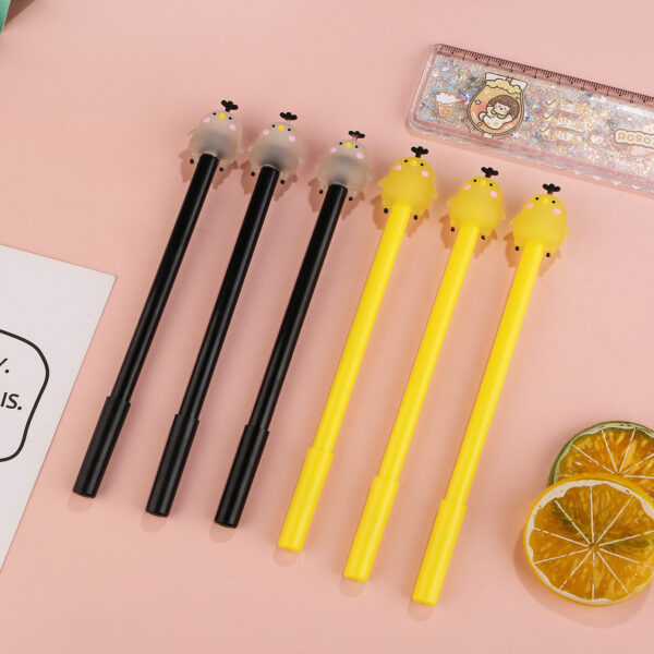 Wholesale Cartoon Silicone Jelly Chicken Gel Pen