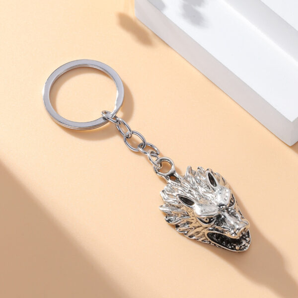 Wholesale Metal Wolf Head Keychain