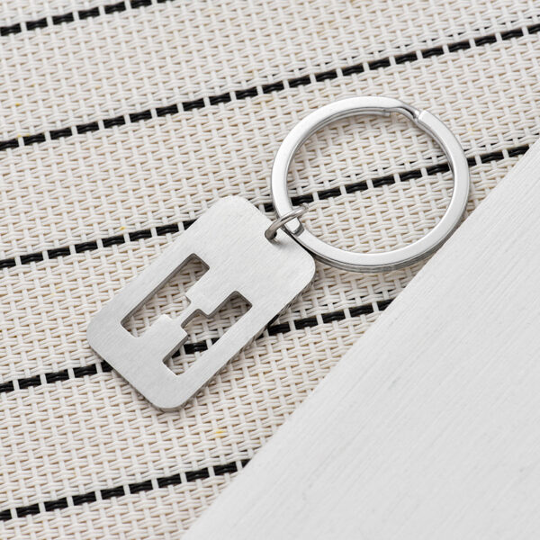 Wholesale Stainless Steel Creative Hollow 26 Letter Keychain