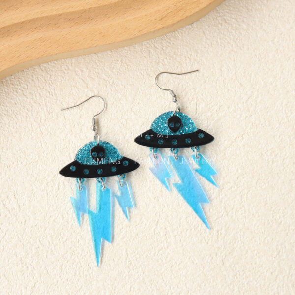 Wholesale Halloween UFO Alien Acrylic Earrings