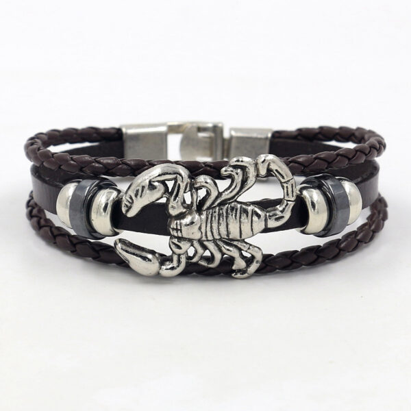 O1CN01IfgkV31dLo6vr1EB7_3010463720-0-cib Wholesale Scorpion Male Leather Bracelet