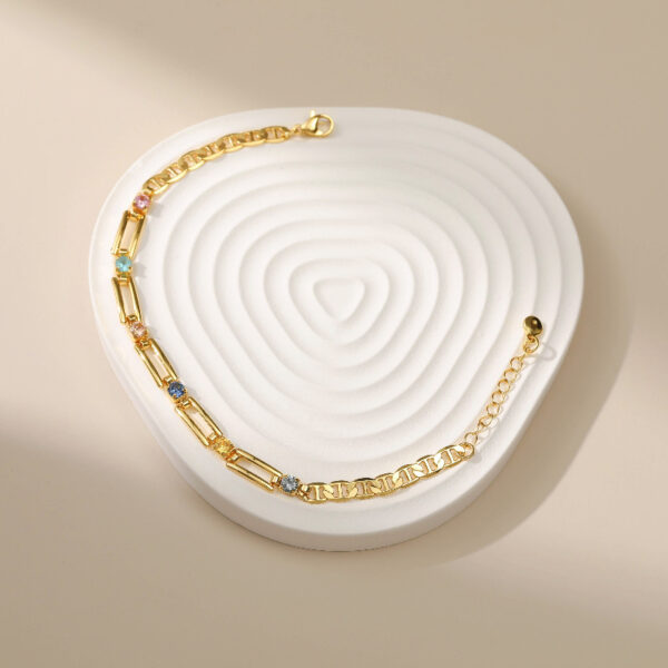 Wholesale Copper Plated 18K Real Gold Creative Hollow Zircon Bracelet