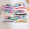 Wholesale Fabric Colored Plush Ball Hair Hoop