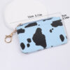 Wholesale PU Cow Pattern Card Holder Keychain