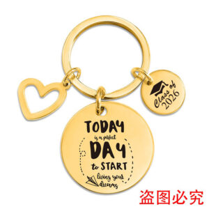 XYY024 gold key chain