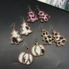 Wholesale Christmas Leopard Print Earrings