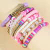 Wholesale Rainbow Pearl Soft Ceramic Bracelet Set