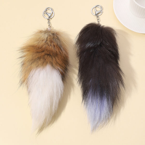 Wholesale Fox Tail Plush Keychain