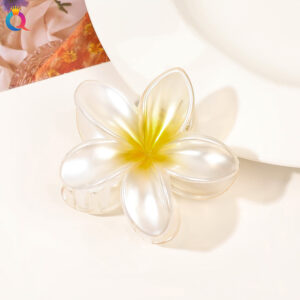 8cm frangipani-pearl milk yellow / Qiyue factory direct sales