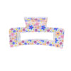 Wholesale Plastic Floral Transparent Grip Hair Clips