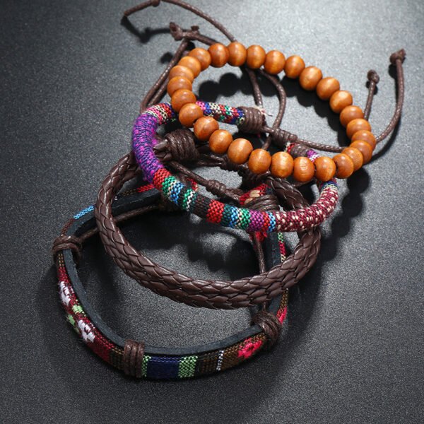 Wholesale Handwoven Bohemian Retro Diy 4 Piece Bracelet Set